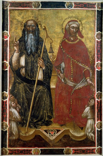 Santi Antonio Abate ed Eligio - Stendardo processionale dipinto da Barnaba da Modena